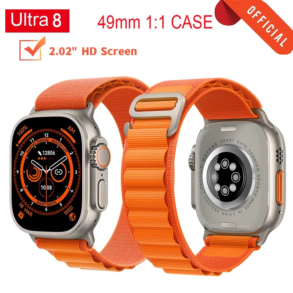 49mm1:1 Ultra8 Ʈ ġ NFC ׼   SmartWatch ø 8 2.02 ġ GPS   ƮϽ 